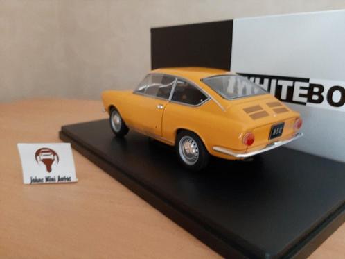Fiat 850 Coupe 1965 donker geel van Whitebox 1:24, Hobby en Vrije tijd, Modelauto's | 1:24, Ophalen of Verzenden