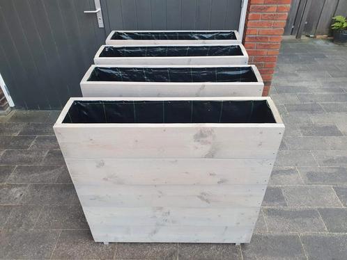 Houten bloembakken op maat, diverse soorten, zie foto's., Tuin en Terras, Bloembakken en Plantenbakken, Nieuw, Hout, Binnen, Balkon