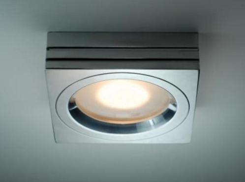 badkamerlamp Piston Q IP65 aluminium-mat, Huis en Inrichting, Lampen | Spots, Nieuw, Plafondspot of Wandspot, Metaal of Aluminium