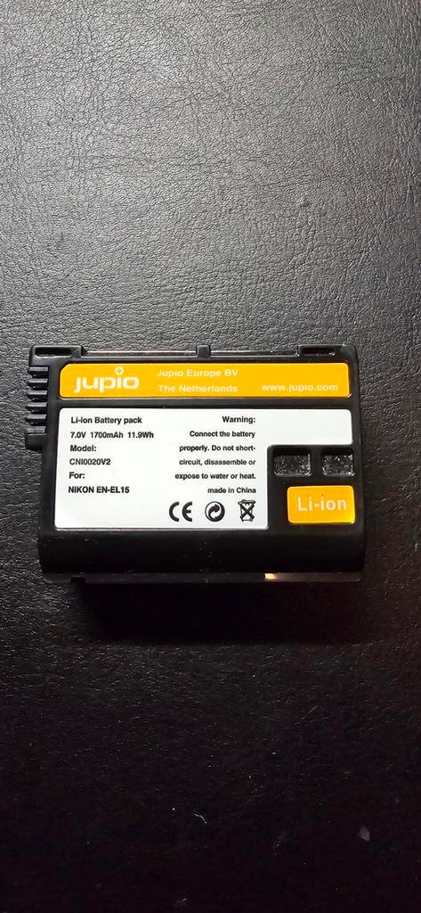 Te koop: Li-ion battery voor Nikon EN-EL15 (Jupio), Audio, Tv en Foto, Fotografie | Accu's en Batterijen, Zo goed als nieuw, Ophalen