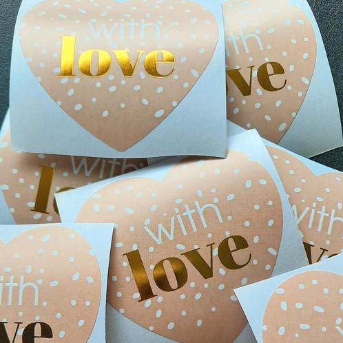 Sluitstickers hart with love stickers met liefde sprankels, Hobby en Vrije tijd, Stickers en Plaatjes, Nieuw, Meerdere stickers