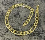 14 karaats gouden figaro armband 20.75 cm lang, 5.5 mm breed