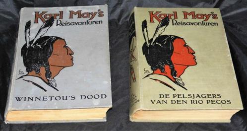 2 Karl May's reisavonturen pelsjagers en Winnetou's dood(76), Boeken, Avontuur en Actie, Gelezen, Ophalen of Verzenden