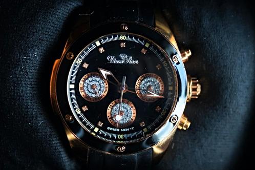 DiamStars horloge  - zwart en goud - echte diamanten, Sieraden, Tassen en Uiterlijk, Horloges | Antiek, Polshorloge, Overige merken