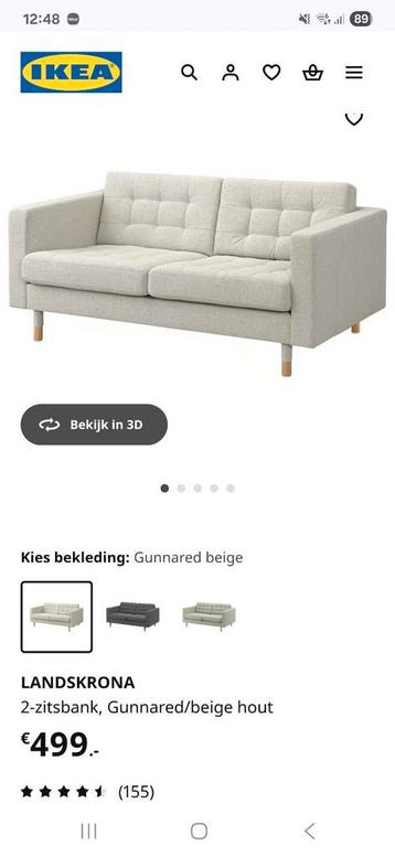 Bank + voetenbank Landskrona Ikea - afbeelding 3 Bank + voetenbank Landskrona Ikea - afbeelding 3