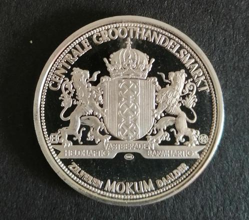 1984 Zilveren Mokum Daalder 925/1000 Fine Silver Rare !, Postzegels en Munten, Penningen en Medailles, Zilver, Nederland, Ophalen of Verzenden