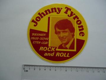 sticker Johnny Tyrone rock and roll muziek zanger retro vint