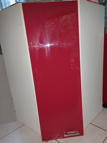 Zijpaneel rood, ong. 59,5 x 70cm, 15mm dik, zijranden rood - afbeelding 2 Zijpaneel rood, ong. 59,5 x 70cm, 15mm dik, zijranden rood - afbeelding 2