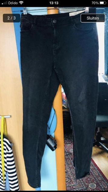 stoere zwarte skinny jeans Esmara 42 een keer gedragen