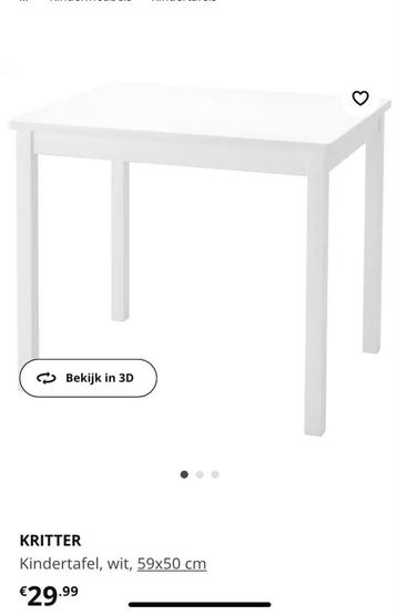 Ikea Kritter tafeltje met Ikea Kritter stoeltje erbij