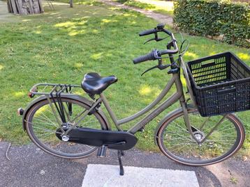 LEGERGROENE CORTINA U4 MEISJESFIETS 50CM, 28INCH 3 VERSNELLI