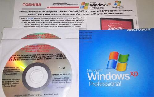 Toshiba Windows XP Professional Product Herstel NL 2007 OEM, Computers en Software, Besturingssoftware, Nieuw, Windows, Ophalen of Verzenden