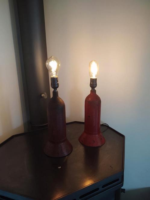 Stoere industriële gasfles lampen. Nieuw!, Huis en Inrichting, Lampen | Tafellampen, Nieuw, Metaal, Ophalen of Verzenden
