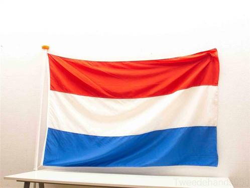 nederlandse vlag met stok 21393, Diversen, Vlaggen en Wimpels, Gebruikt, Ophalen of Verzenden