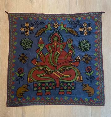 Ganesha Wanddoek / Kleed / Doek met lusjes (70 x 70 cm)