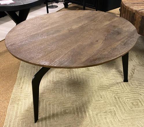 Salontafel/bijzettafel rond Mango hout Ø 70cm. E-1353, Huis en Inrichting, Tafels | Salontafels, Nieuw, Minder dan 50 cm, 50 tot 100 cm