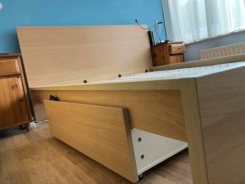 Tweepersoonsbed met 2 bedlades (Malm, Ikea) - afbeelding 2 Tweepersoonsbed met 2 bedlades (Malm, Ikea) - afbeelding 2