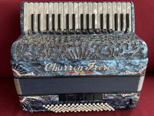 Z.g.a.n. italiaanse Charron Frères Compact Musette.96bas. 4k, Muziek en Instrumenten, Accordeons, Zo goed als nieuw, Toetsaccordeon