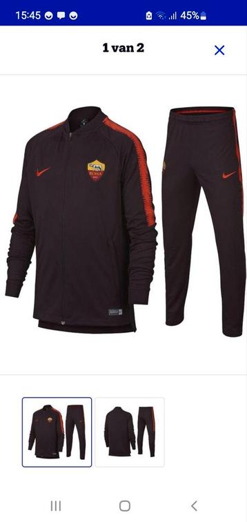 Super sportieve traingspak van Nike met Roma logo