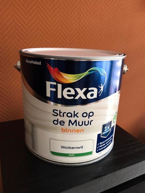 ‼️Flexa Strak op de muur Wolkenwit‼️, Doe-het-zelf en Verbouw, Verf, Beits en Lak, Nieuw, Verf, Minder dan 5 liter, Wit, Ophalen of Verzenden