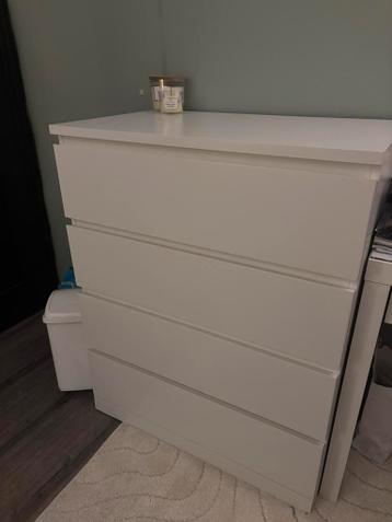IKEA MALM Ladekast – 4 lades – Wit – 80x100 cm. - afbeelding 2 IKEA MALM Ladekast – 4 lades – Wit – 80x100 cm. - afbeelding 2