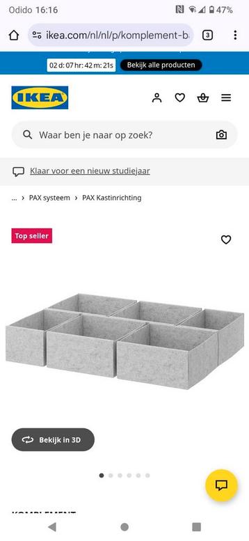 Ikea komplement pax kastinrichting - afbeelding 3 Ikea komplement pax kastinrichting - afbeelding 3