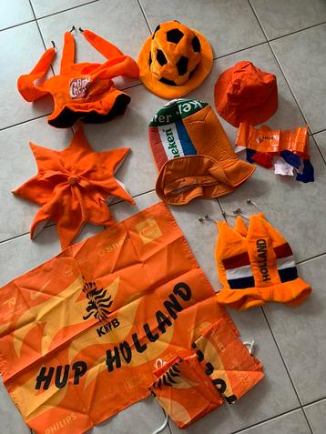 10 delige oranje set voor de voetbalwedstrijden