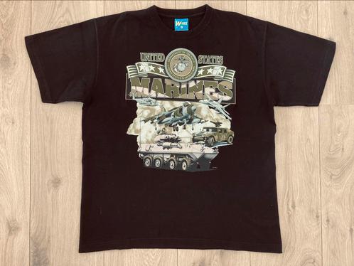 Zwart t-shirt met leger opdruk, Kleding | Heren, T-shirts, Zo goed als nieuw, Maat 48/50 (M), Zwart, Ophalen of Verzenden