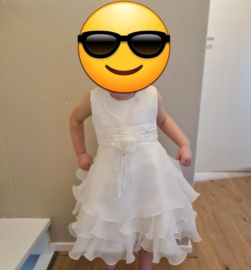 Bruidsmeisje jurk/gelegenheids jurk wit, Kinderen en Baby's, Kinderkleding | Maat 110, Zo goed als nieuw, Ophalen of Verzenden