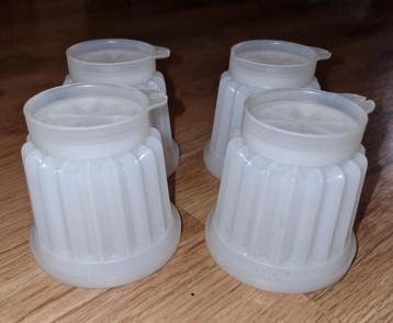 4 Vintage Retro Tupperware Pudingvormpjes 