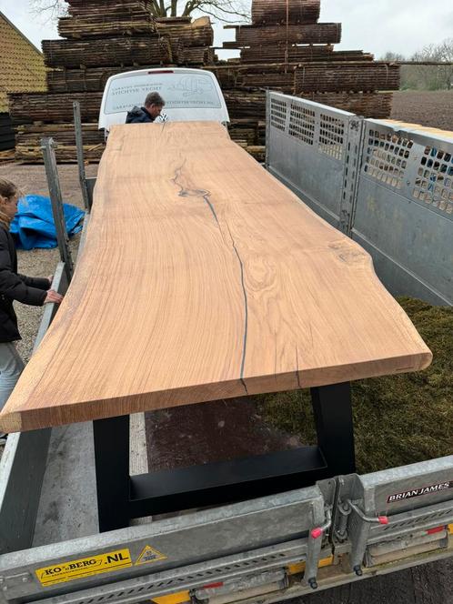 schaaldelen eik groot voor boomstamtafel eettafel, Doe-het-zelf en Verbouw, Hout en Planken, Ophalen of Verzenden