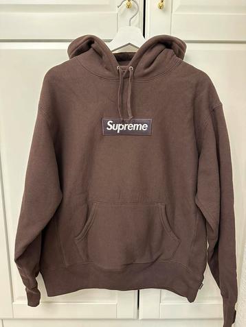 Supreme Box Logo Hooded Sweatshirt - Small (S) Dark Brown