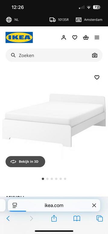 Askvoll bedframe IKEA 140x200 cm - afbeelding 2 Askvoll bedframe IKEA 140x200 cm - afbeelding 2