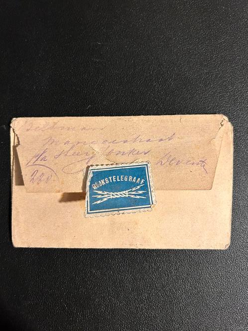Telegram per SS verzonden van Utrecht naar Deventer (1916), Verzamelen, Spoorwegen en Tramwegen, Gebruikt, Trein, Ophalen of Verzenden