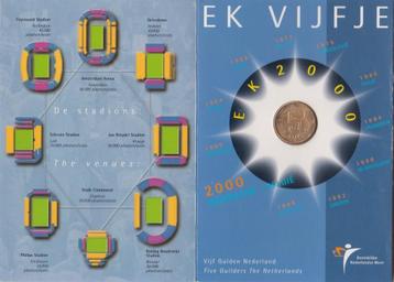 Nederland EK Vijfje 2000 FDC Voetbal in speciaal mapje