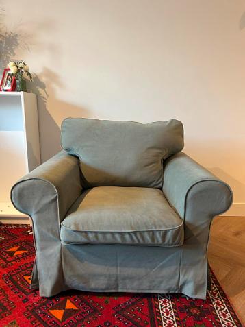 IKEA Ektorp Fauteuil Stoel - Grijsgroen, Zo Goed Als Nieuw! - afbeelding 2 IKEA Ektorp Fauteuil Stoel - Grijsgroen, Zo Goed Als Nieuw! - afbeelding 2