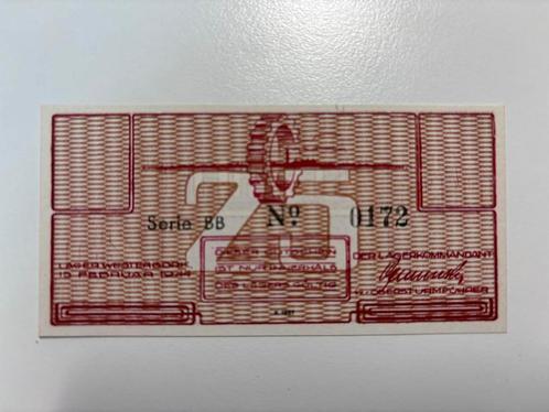 25 cent Westerbork 1944 mét watermerk Uncirculated (UNC), Postzegels en Munten, Bankbiljetten | Nederland, Los biljet, 25 gulden