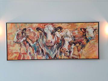 'Koeien in de wei' Twan van de Vorstenbosch Impasto Olieverf