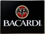 Bacardi logo zwart reclamebord van metaal wandbord
