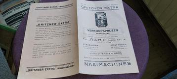 Reclame naaimachine gritzner 1925 RAMI leeuwarden 