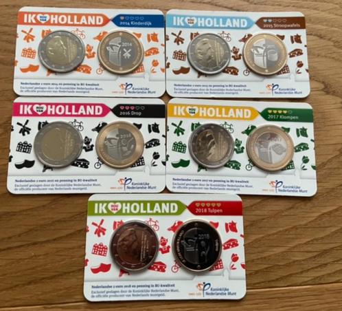 Nederland Holland Coin Fair Coincards BU 2014-2018, Postzegels en Munten, Munten | Europa | Euromunten, Setje, 2 euro, Overige landen