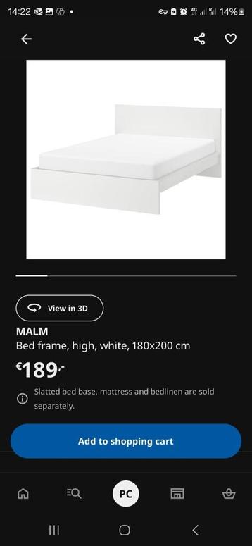 IKEA King Bed Set (180x200 cm) + Mattress + Storage Drawers - afbeelding 2 IKEA King Bed Set (180x200 cm) + Mattress + Storage Drawers - afbeelding 2