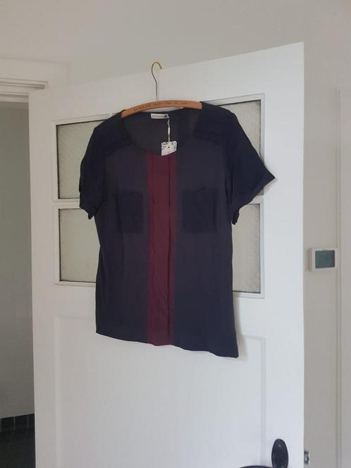 Jackpot shirt/blouse, donkerblauw met aubergine, xxl, Kleding | Dames, Blouses en Tunieken, Nieuw, Maat 42/44 (L), Ophalen of Verzenden