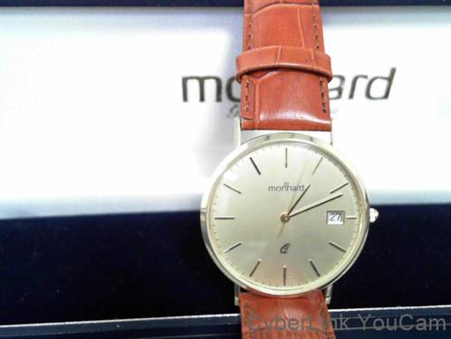 15568 Nieuwe 14kt Monnard Gouden Heren Quartz Horloge 35mm, Sieraden, Tassen en Uiterlijk, Horloges | Heren, Nieuw, Polshorloge