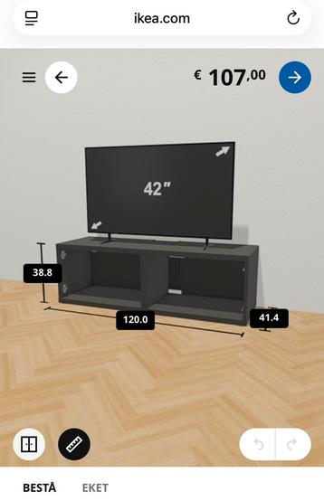 Ikea Besta / Lappviken grijs 120 cm breed - afbeelding 2 Ikea Besta / Lappviken grijs 120 cm breed - afbeelding 2