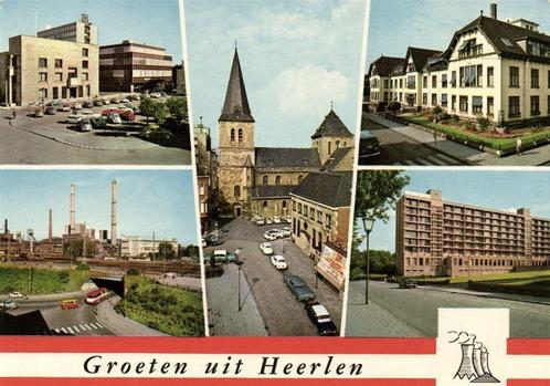 Groeten uit Heerlen - 5 afb o.a. mijnen - ongelopen, Verzamelen, Ansichtkaarten | Nederland, Ongelopen, Utrecht, 1940 tot 1960