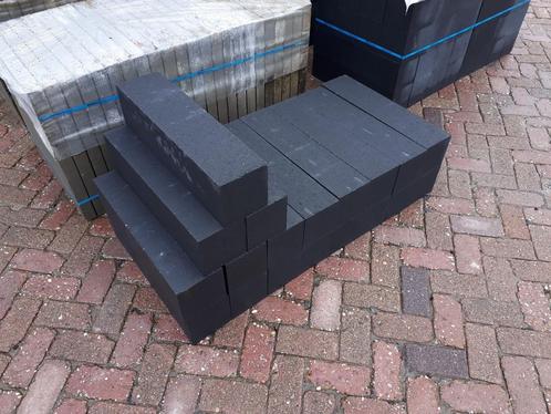 Linea stapelblokken 15x15x60cm antraciet, Tuin en Terras, Bielzen en Borders, Nieuw, Blok, Beton, Minder dan 25 cm, Minder dan 100 cm