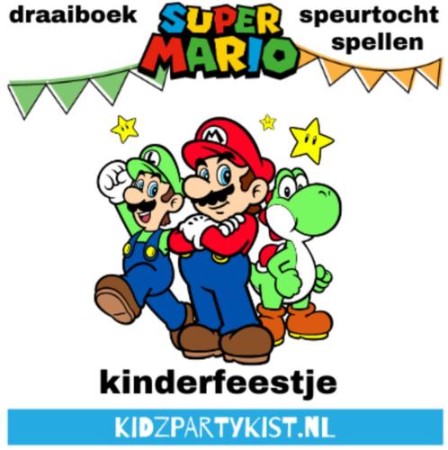 Super Mario Kinderfeestje draaiboek en speurtocht, Kinderen en Baby's, Overige Kinderen en Baby's, Nieuw, Ophalen