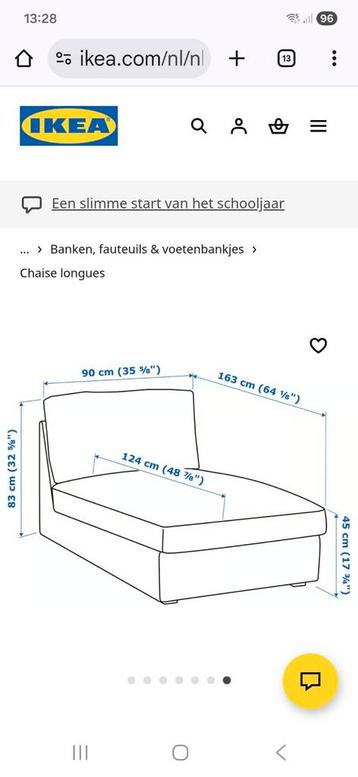 IKEA Kivik chaise longue / lounge wit - afbeelding 7 IKEA Kivik chaise longue / lounge wit - afbeelding 7