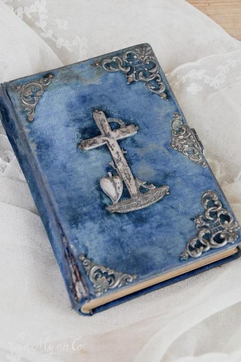 Antiek bijbeltje/ gebedenboekje met  echt zilveren beslag, Antiek en Kunst, Curiosa en Brocante, Ophalen of Verzenden